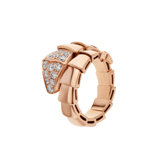 [Clover Jewelery]SERPENTI RING PINK GOLD DIAMOND