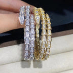 [Clover Jewelry]SERPENTI BRACELET GOLD DIAMOND DOUBLE ROW