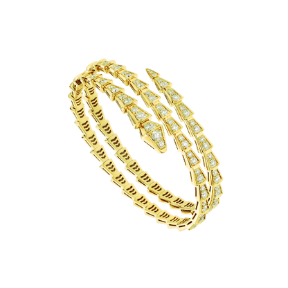 [Clover Jewellery]SERPENTI ARMBAND GOLD DIAMANT DOPPELREIHIG