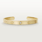 [Clover Jewelry]LOVE BRACELET 6.1MM 1 DIAMOND OPEN CUFF