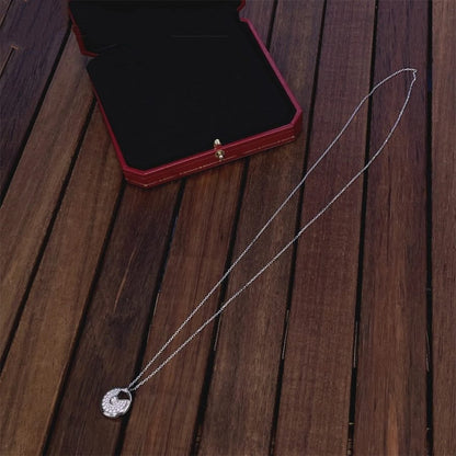 [Clover Jewelery]AMULETTE SILVER FULL DIAMOND NECKLACE