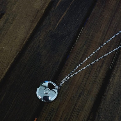 [Clover Jewelery]AMULETTE SILVER FULL DIAMOND NECKLACE