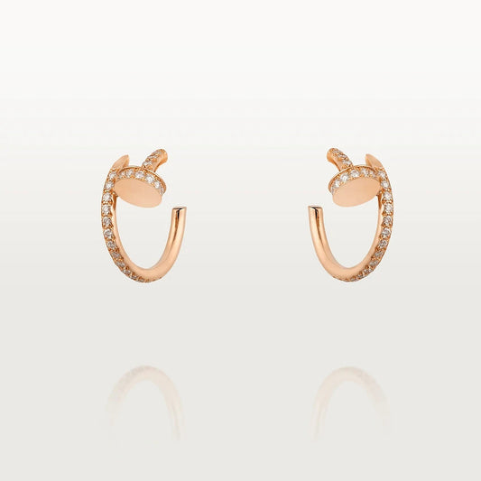 [Clover Jewelery]JUSTE EARRINGS 12.75MM PINK GOLD DIAMOND