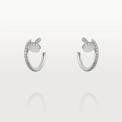 [Clover Jewelery]JUSTE EARRINGS 12.75MM SILVER DIAMOND