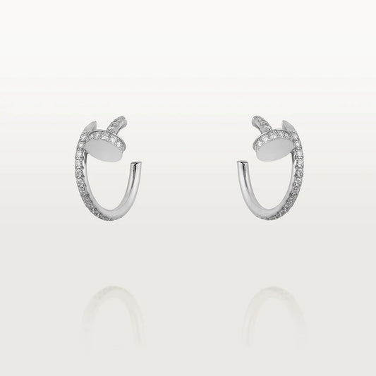 [Clover Jewelery]JUSTE EARRINGS 12.75MM SILVER DIAMOND