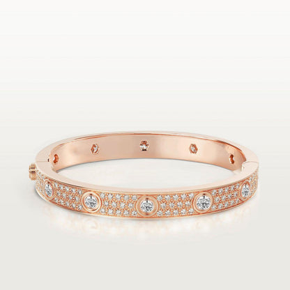 [Clover Jewelery]LOVE BRACELET 6.1MM DIAMOND-PAVED 10 BIG DIAMONDS
