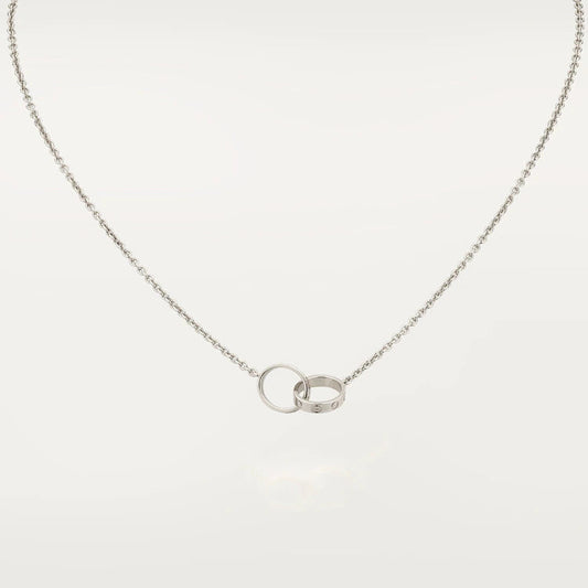 [Clover Jewelery]LOVE NECKLACE PINK GOLD AND SILVER