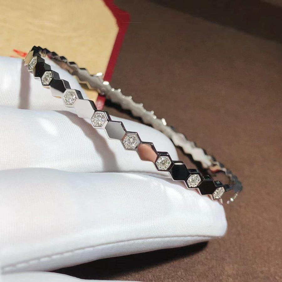 [Clover Jewelery]BEE LOVE SILVER DIAMOND BRACELET