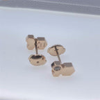 [Clover Jewelry]BEE LOVE PINK GOLD DIAMOND EARRINGS