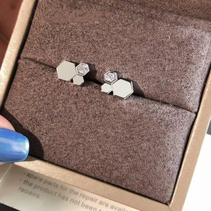 [Clover Jewelry]BEE LOVE SILVER DIAMOND EARRINGS