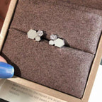 [Clover Jewelry]BEE LOVE SILVER DIAMOND EARRINGS