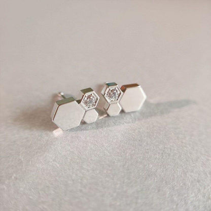 [Clover Jewelery]BEE LOVE SILVER DIAMOND EARRINGS