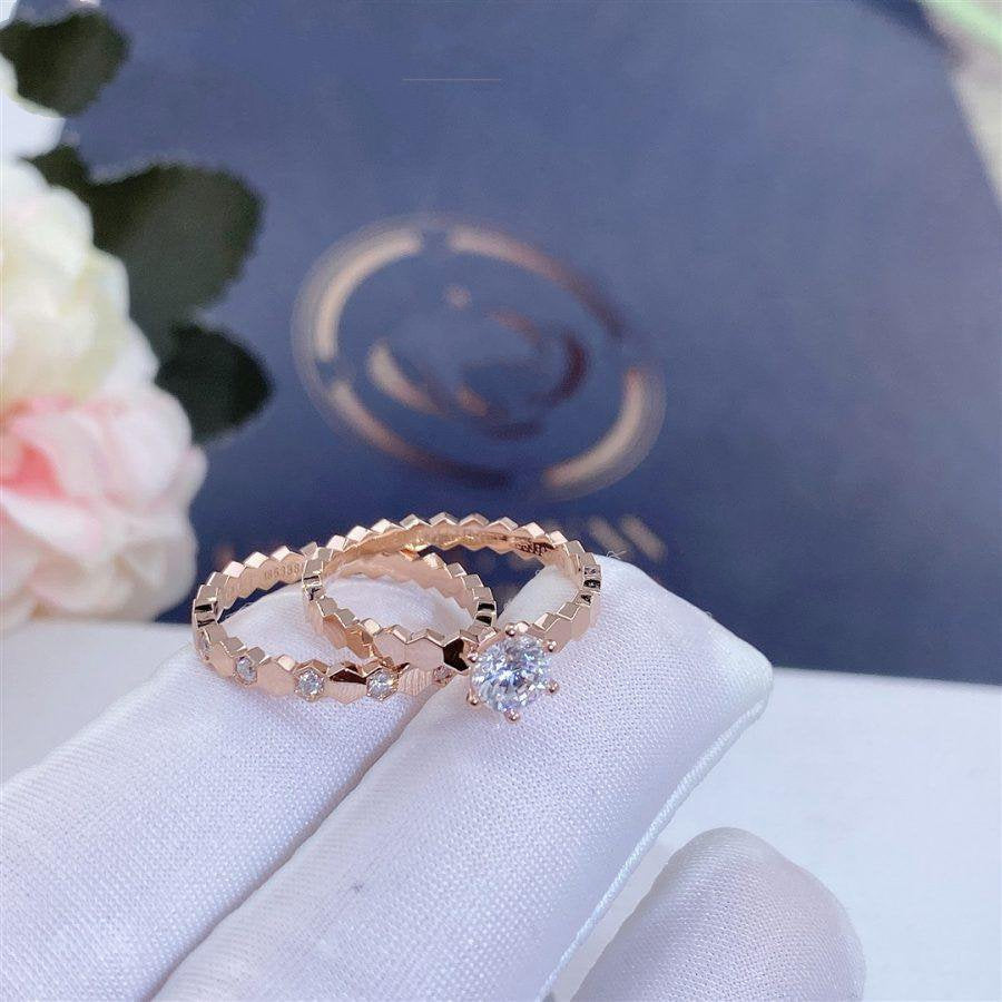 [Clover Jewelery]BEE LOVE RING PINK GOLD 1 DIAMOND