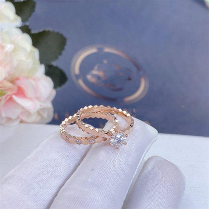 [Clover Jewelery]BEE LOVE RING PINK GOLD DIAMOND