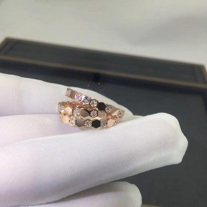 [Clover Jewelery]BEE LOVE RING PINK GOLD DIAMOND