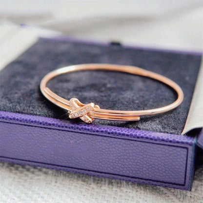 [Clover Jewellery]JEUX DE BRACELET ROSA GOLD DIAMANTEN