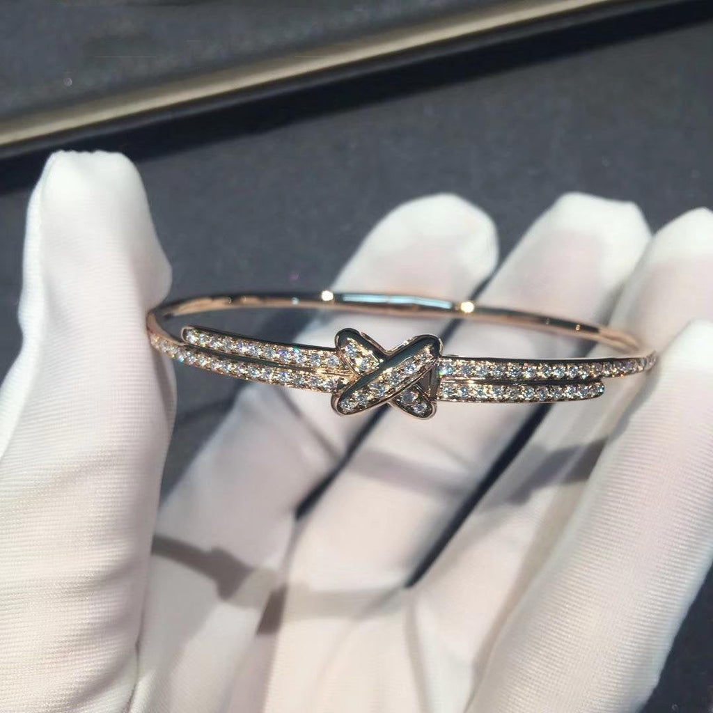 [Clover Jewelry]JEUX DE BRACELET DIAMONDS PINK GOLD