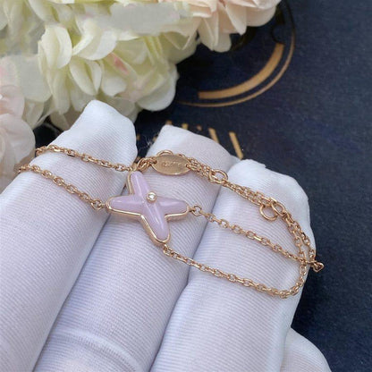 [Clover Jewelery]JEUX BRACELET PINK MOP PINK GOLD 1 DIAMOND