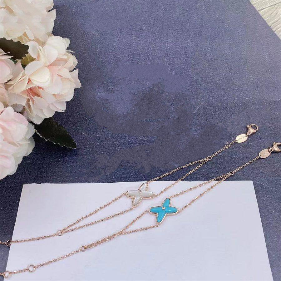 [Clover Jewelry]JEUX BRACELET TURQUOISE PINK GOLD 1 DIAMOND