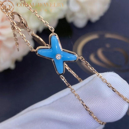 [Clover Jewelery]JEUX BRACELET TURQUOISE PINK GOLD 1 DIAMOND