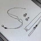 [Clover Jewelry]JEUX BRACELET WHITE MOP SILVER 1 DIAMOND