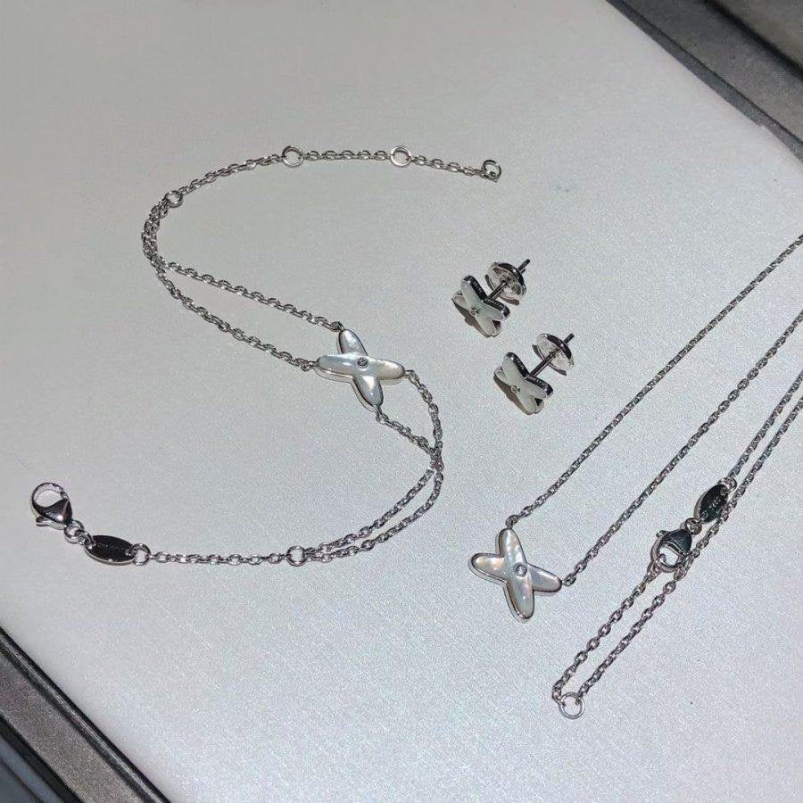 [Clover Jewelery]JEUX BRACELET WHITE MOP SILVER 1 DIAMOND