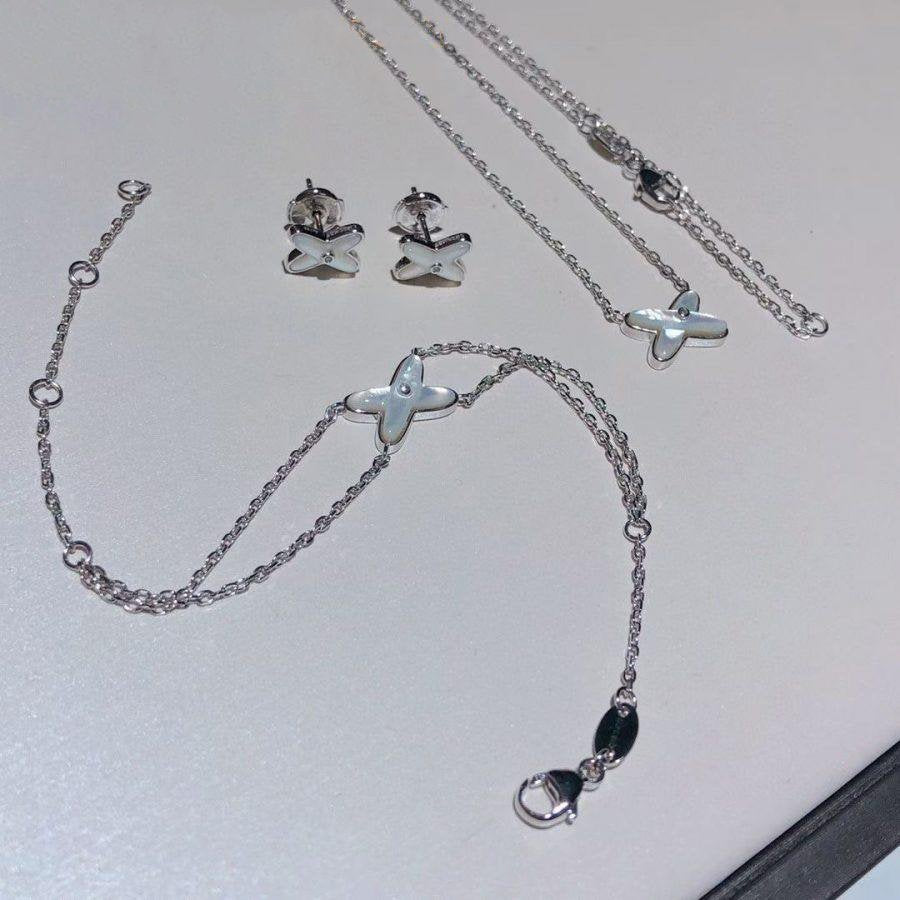 [Clover Jewelery]JEUX BRACELET WHITE MOP SILVER 1 DIAMOND