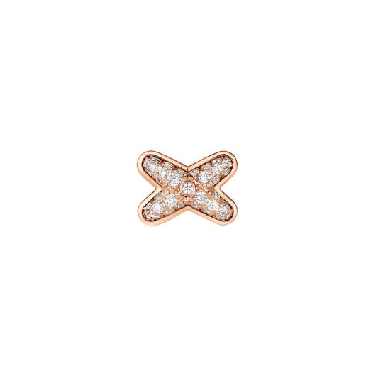 [Clover Jewelery]JEUX DE PINK GOLD DIAMOND EARRINGS