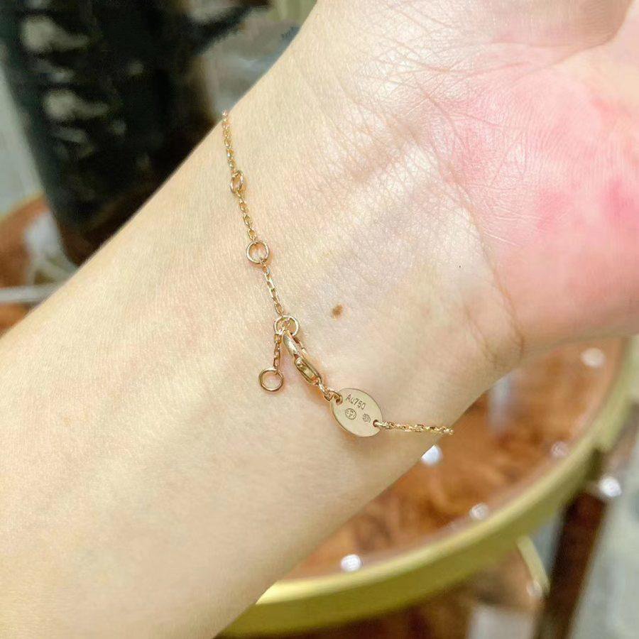 [Clover Jewelry]JEUX DE BRACELET MOP PINK GOLD DIAMONDS