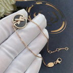 [Clover Jewelry]JEUX DE BRACELET ONYX PINK GOLD DIAMOND