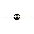 [Clover Jewelry]JEUX DE BRACELET ONYX PINK GOLD DIAMOND