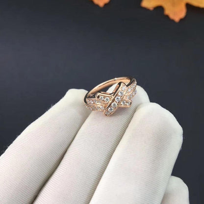 [Clover Jewelery]JEUX DE RING PINK GOLD DIAMOND