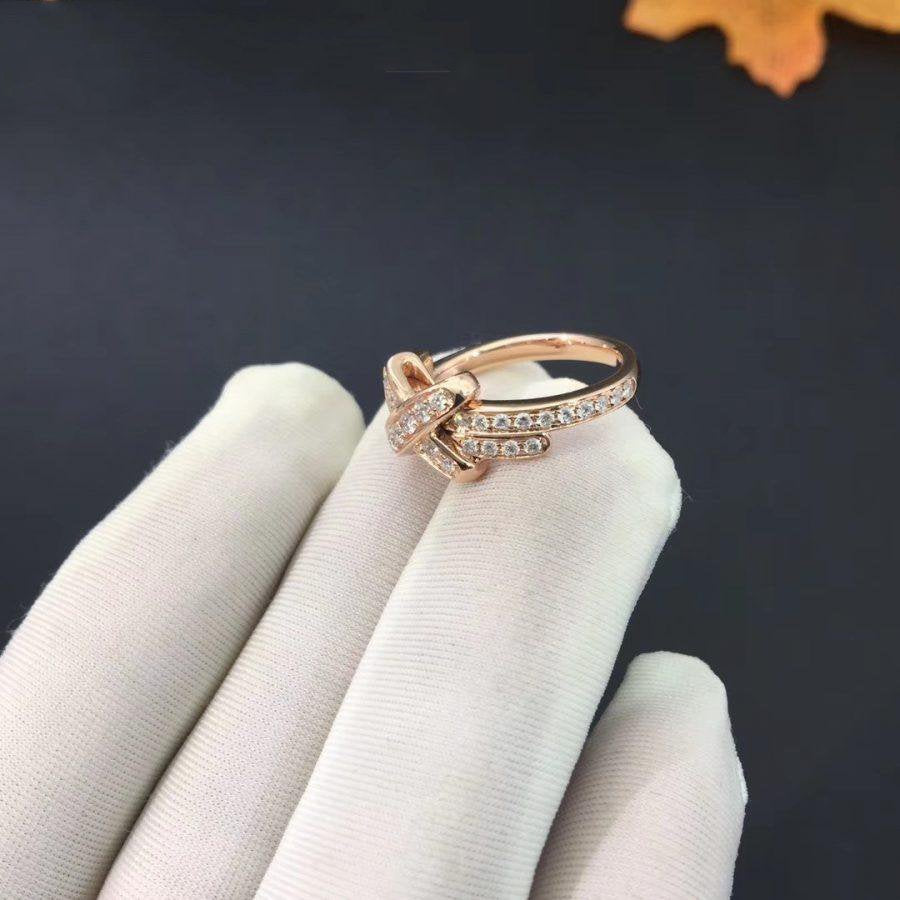 [Clover Jewelery]JEUX DE RING PINK GOLD DIAMOND
