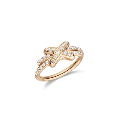 [Clover Jewelery]JEUX DE RING PINK GOLD DIAMOND