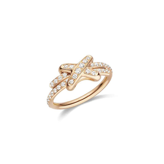[Clover Jewelery]JEUX DE RING PINK GOLD DIAMOND