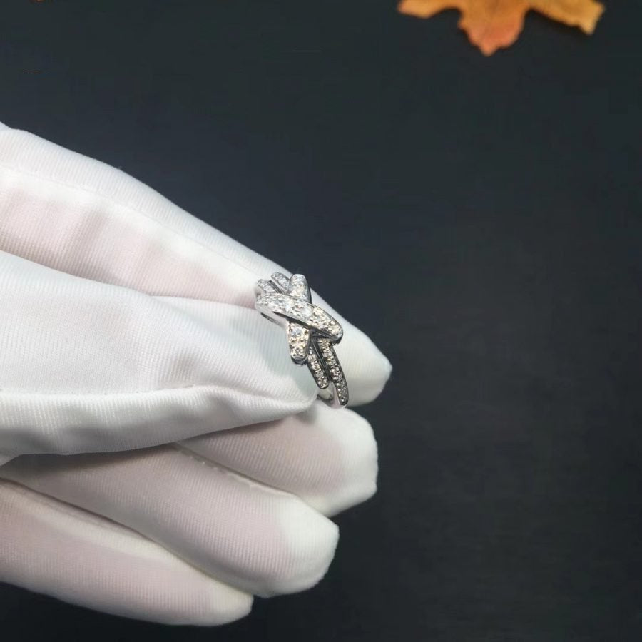 [Clover Jewelry]JEUX DE SILVER DIAMOND RING