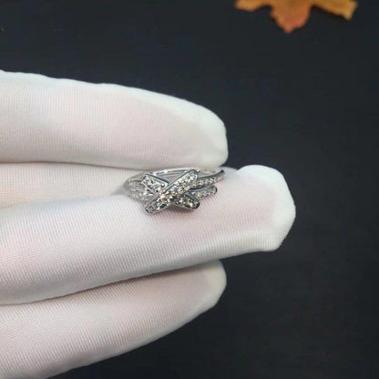 [Clover Jewellery]JEUX DE SILVER DIAMOND RING