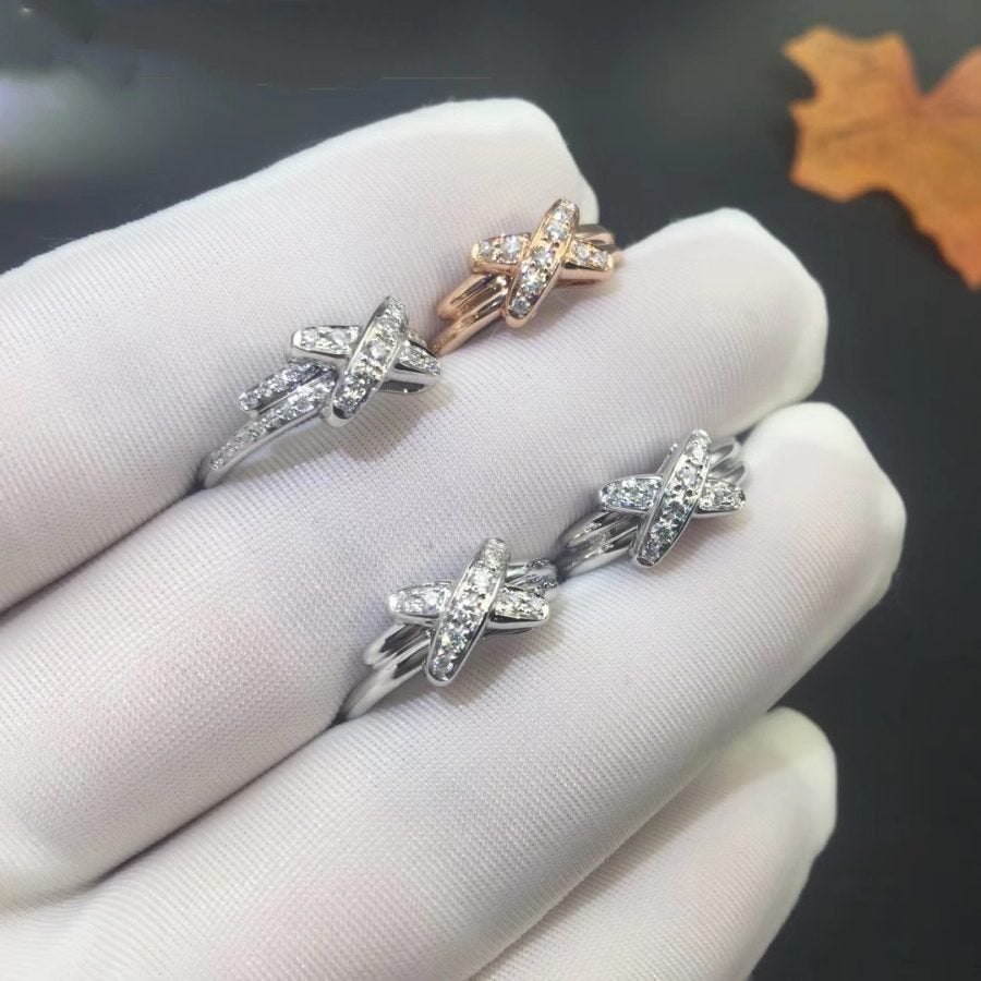 [Clover Jewelry]JEUX DE SILVER DIAMOND RING