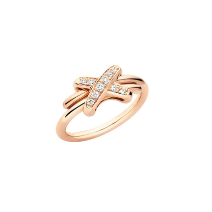 [Clover Jewelery]JEUX DE PINK GOLD DIAMOND RING