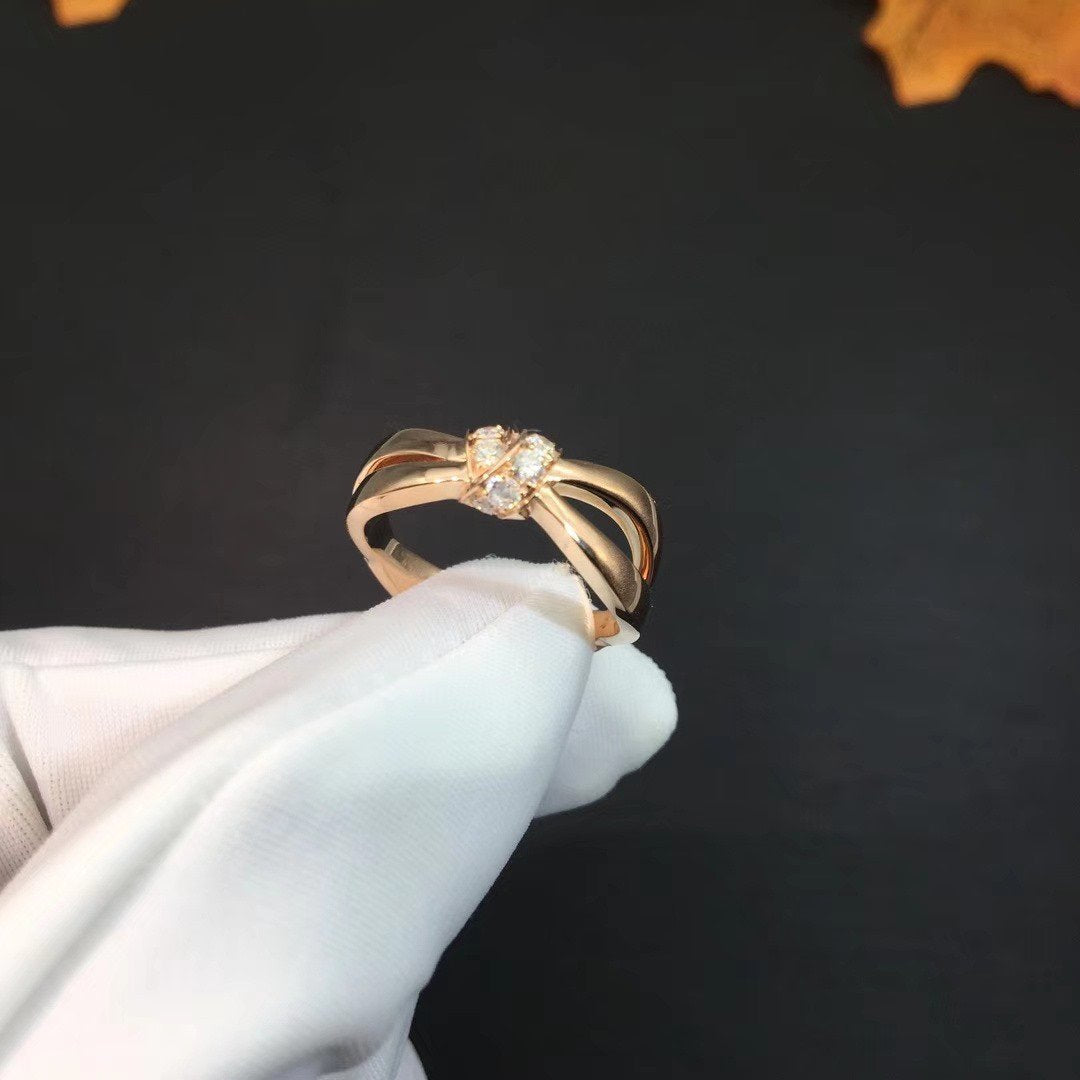 [Clover Jewelery]LIENS RING PINK GOLD DIAMOND