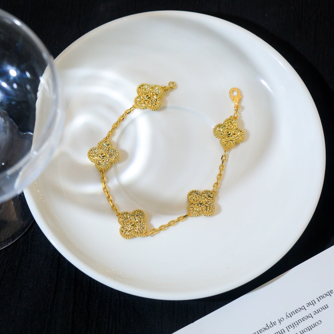 [Clover Jewelry]CLOVER 5 MOTIVE BRONZING ARMBAND 