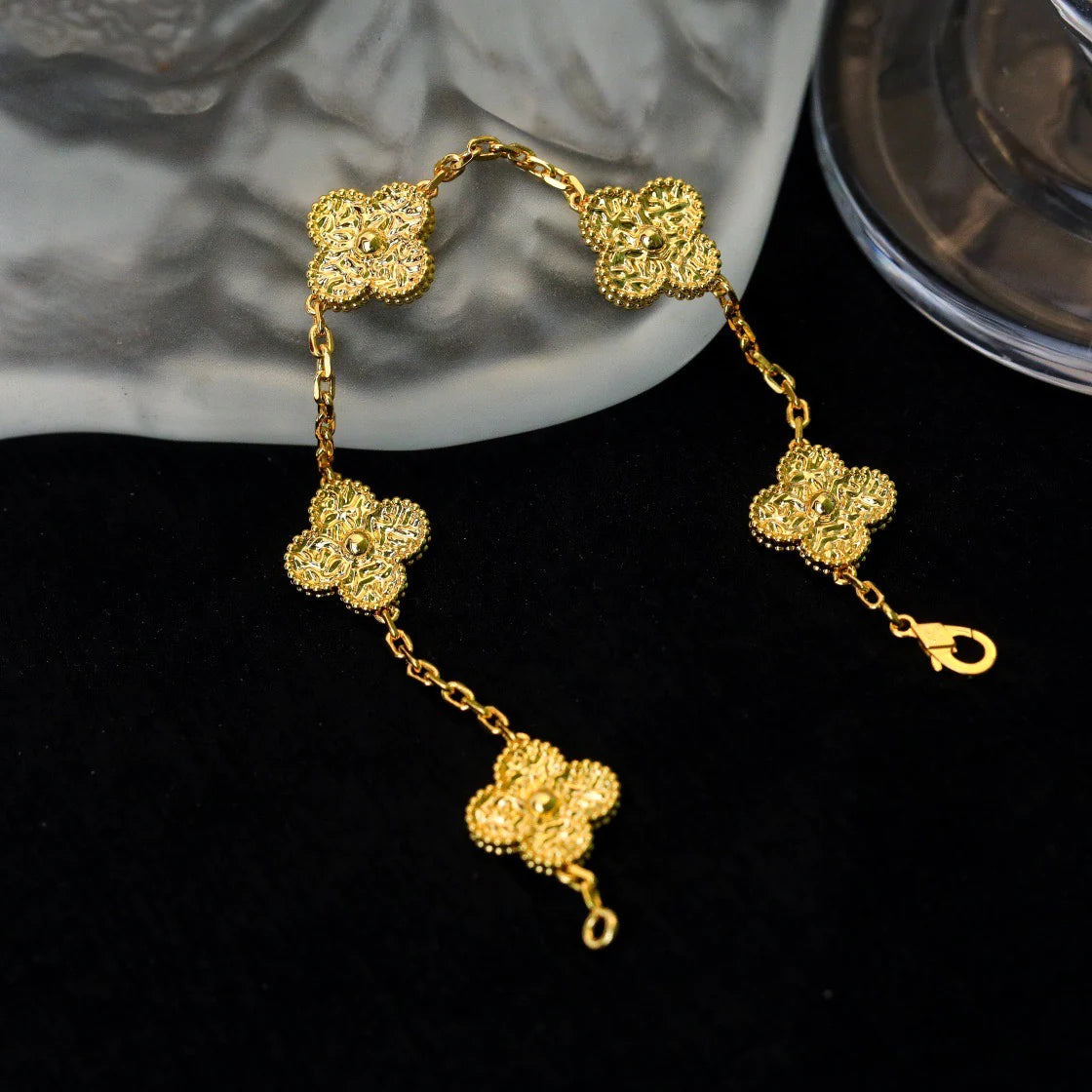 [Clover Jewelry]CLOVER 5 MOTIFS BRONZING BRACELET