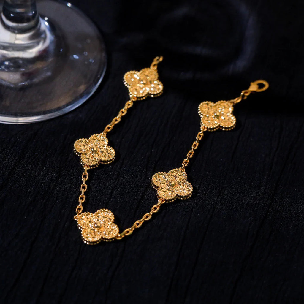 [Clover Jewelry]CLOVER 5 MOTIFS BRONZING BRACELET