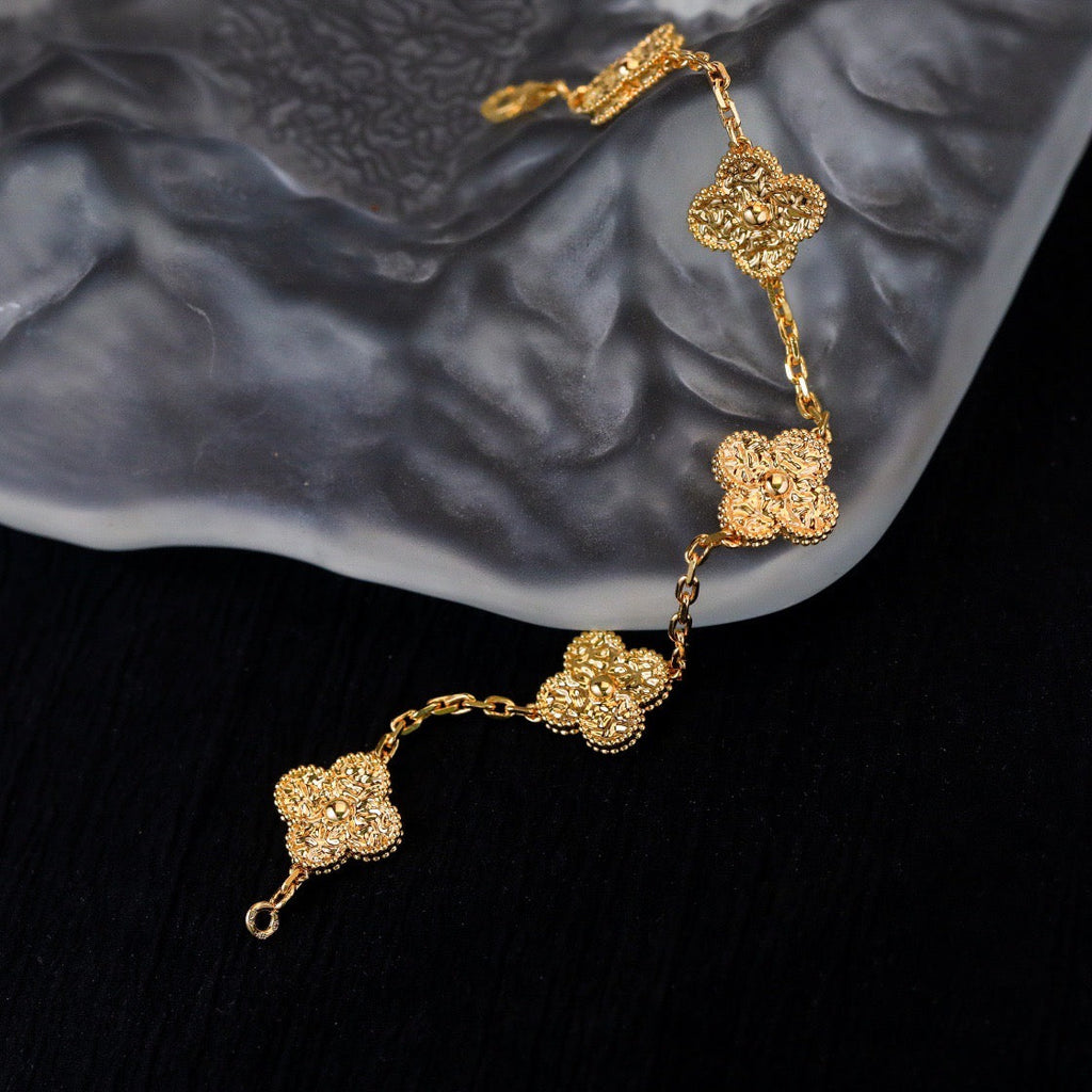 [Clover Jewelry]CLOVER 5 MOTIFS BRONZING BRACELET