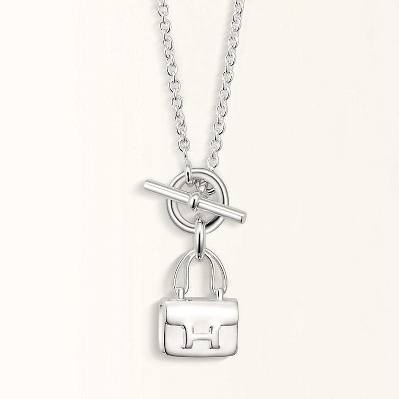 [Clover Jewelery]POP H PEDANT SILVER NECKLACE