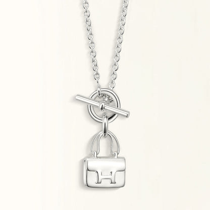 [Clover Jewelery]POP H PEDANT SILVER NECKLACE