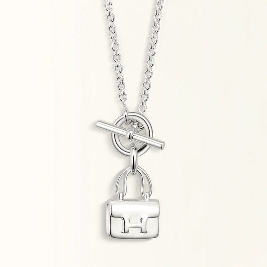 [Clover Jewelery]POP H PEDANT SILVER NECKLACE