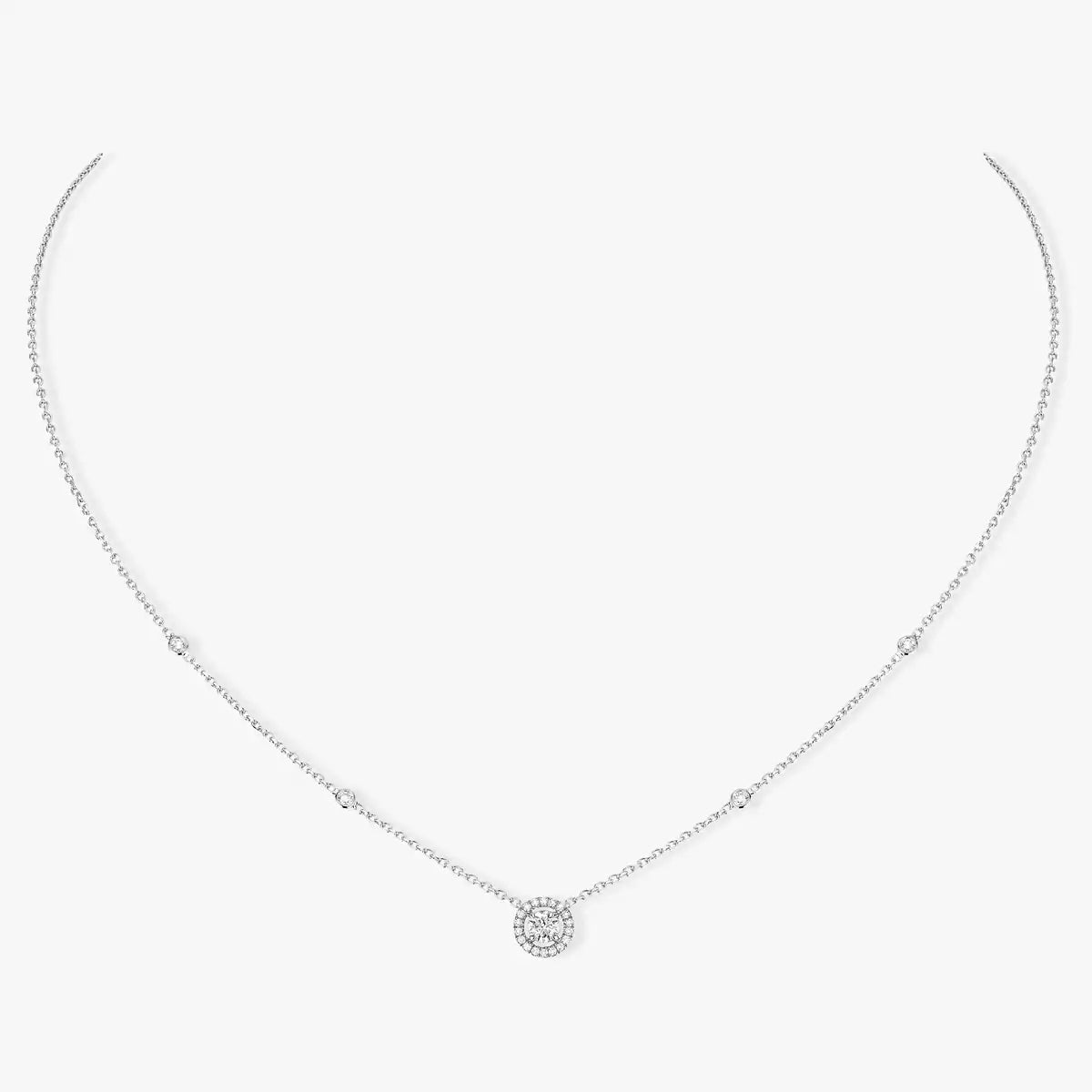 [Clover Jewelry]Diamond Necklace 0,20ct Brilliant Shape Joy