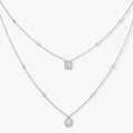 [Clover Jewelry]Diamond Necklace My Twin 2 Rows