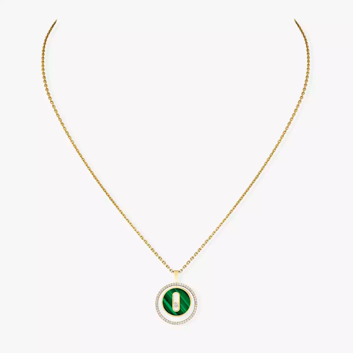 [Clover Jewelry]Lucky Move Diamond Necklace in Rose Gold and White Mother-of-Pearl